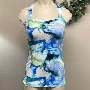 Old Navy Active Workout Tank Built in Bra Cutout Back S